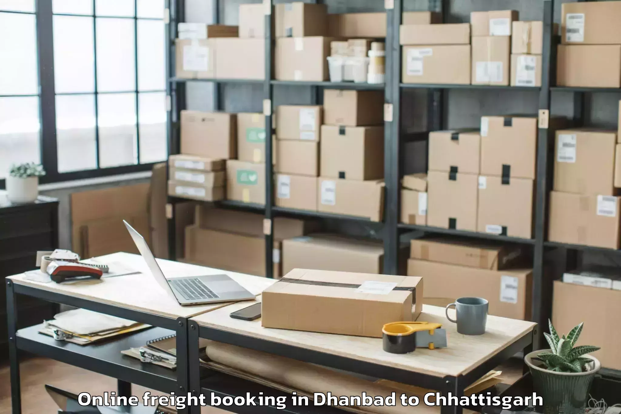 Trusted Dhanbad to Wadraf Nagar Online Freight Booking